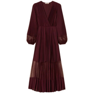 Abito lungo Twinset in georgette e tulle