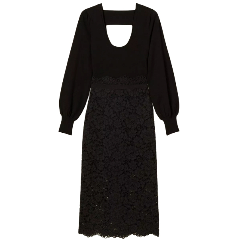 Abito Twinset in maglia e pizzo