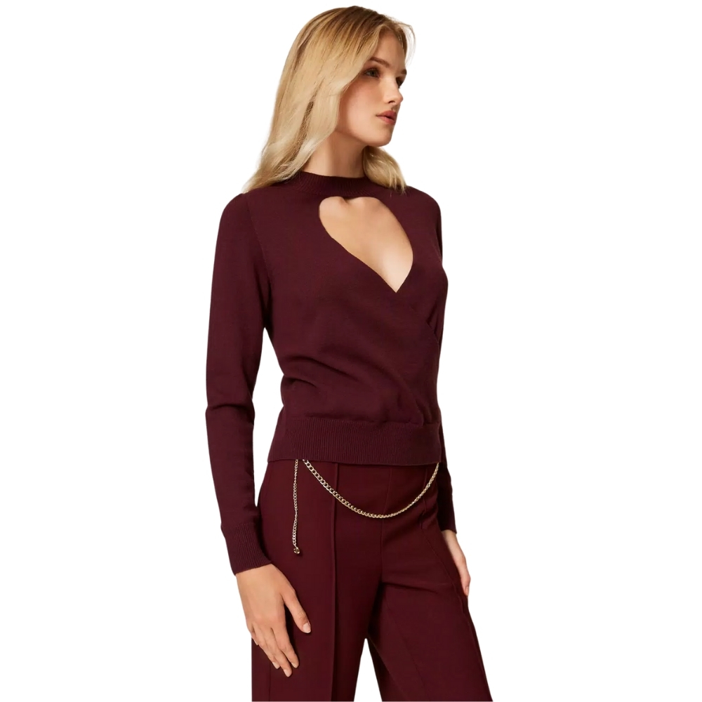 Maglia Twinset con cut-out e incrocio
