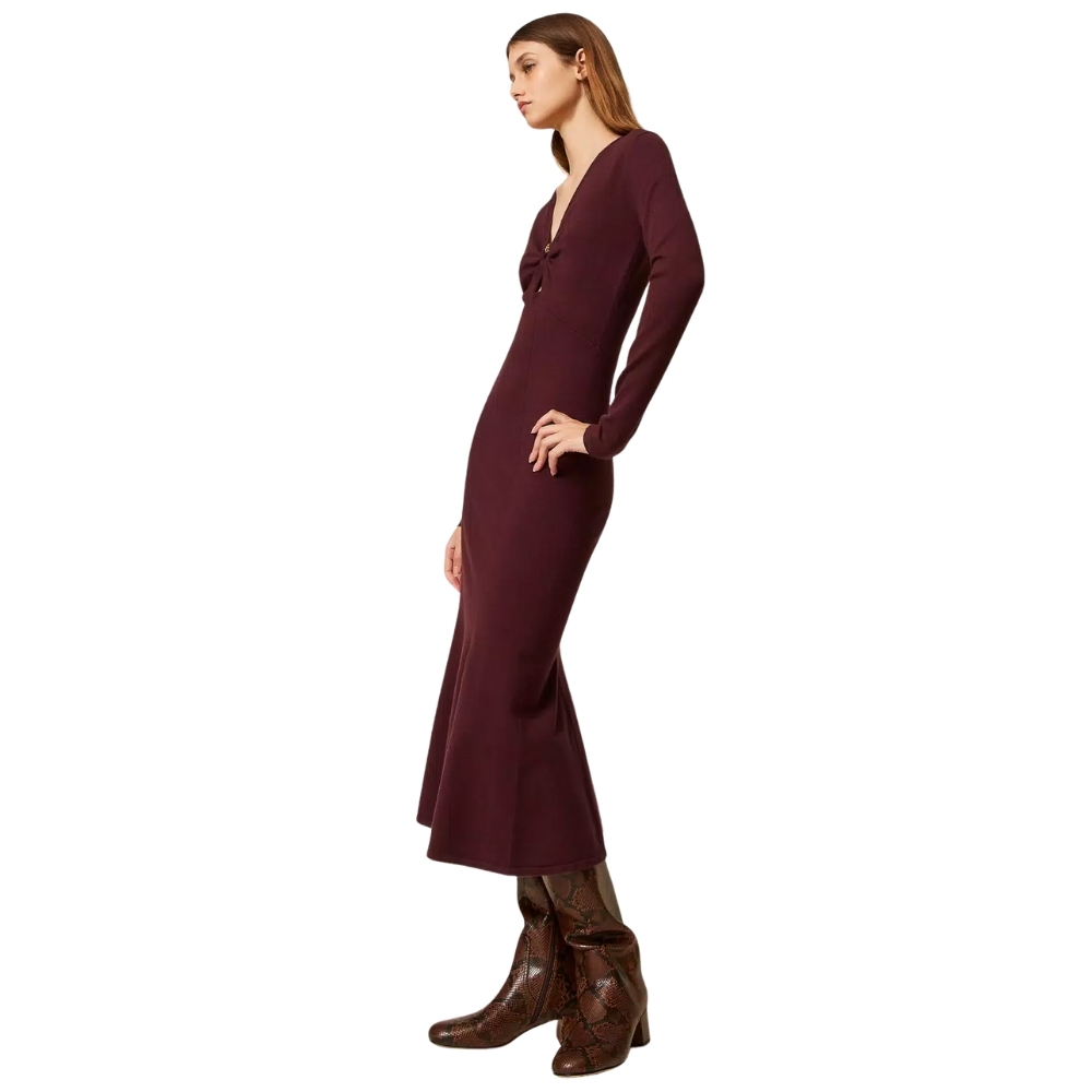 Abito Twinset in maglia con Oval T