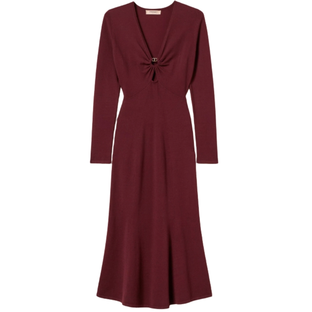 Abito Twinset in maglia con Oval T