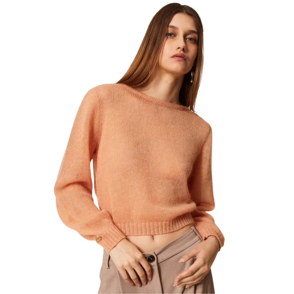 Coprispalle Twinset in maglia misto mohair