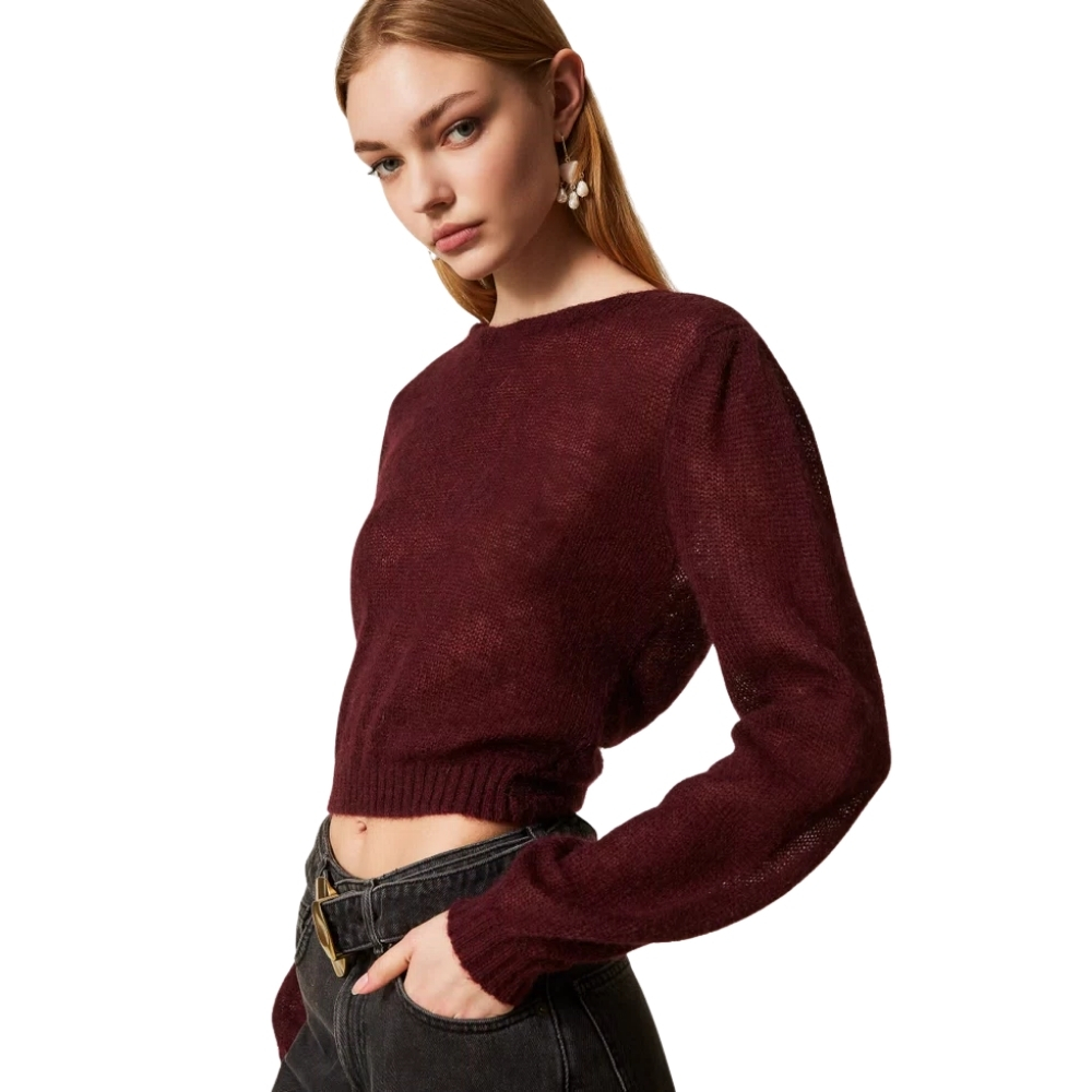 Coprispalle Twinset in maglia misto mohair