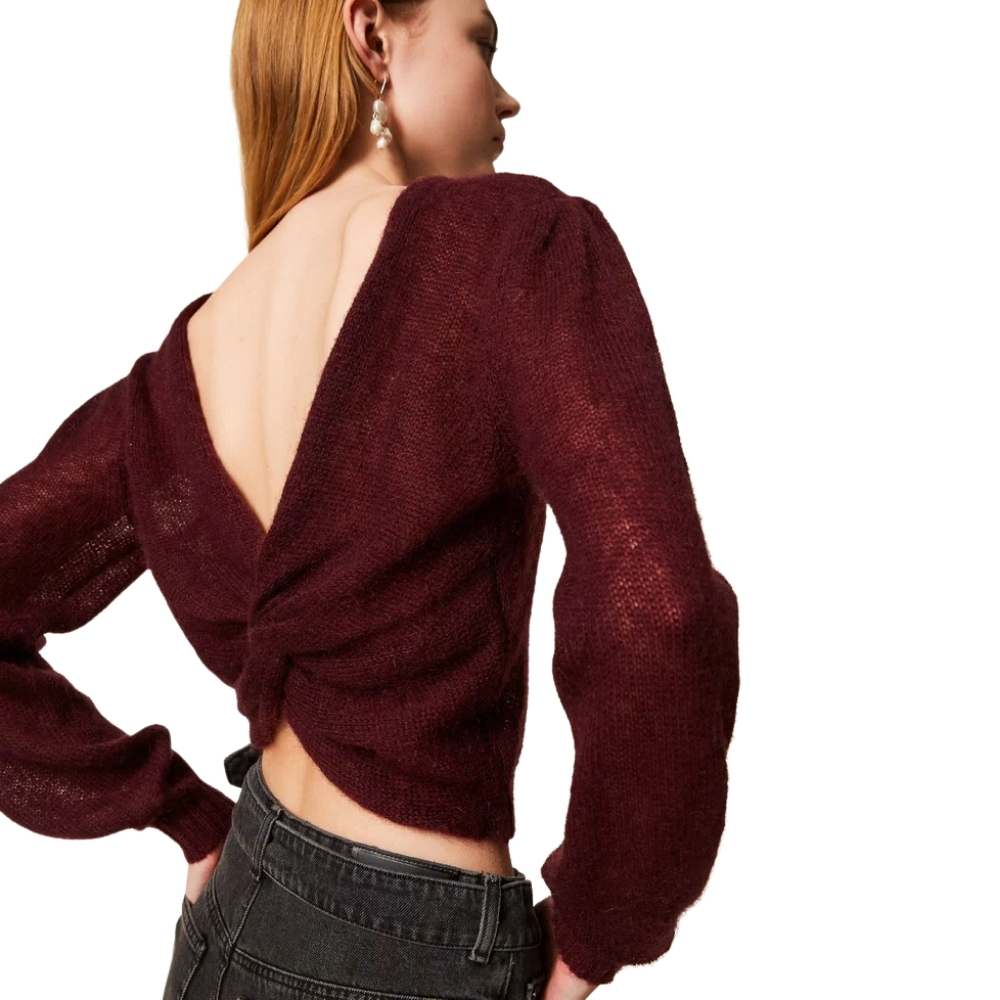 Coprispalle Twinset in maglia misto mohair