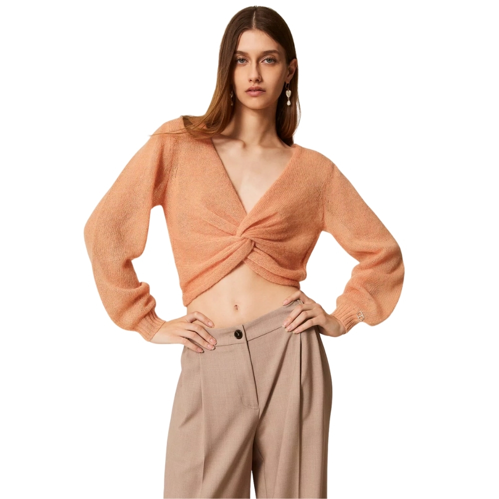 Coprispalle Twinset in maglia misto mohair