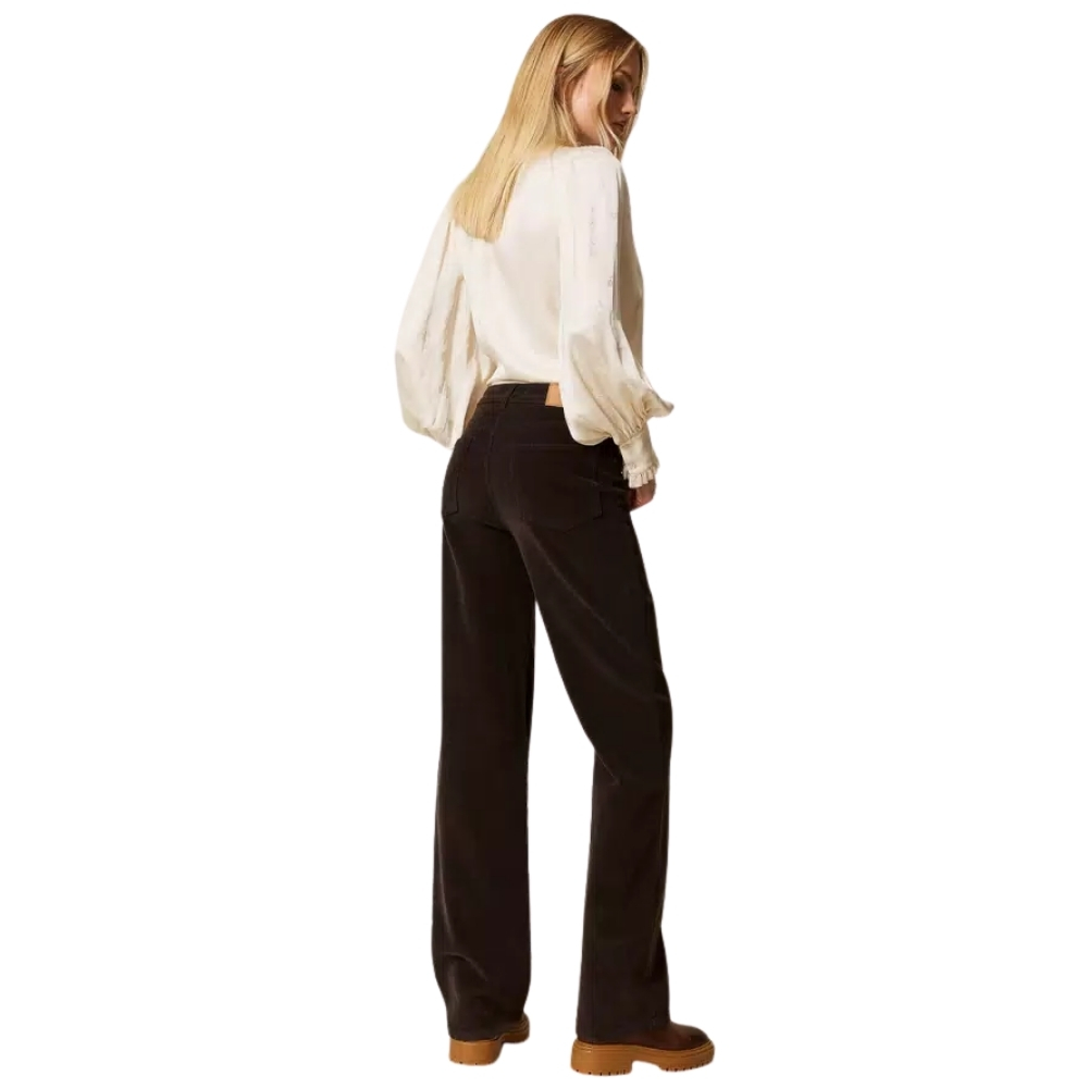 Pantalone Twinset 5 tasche in velluto