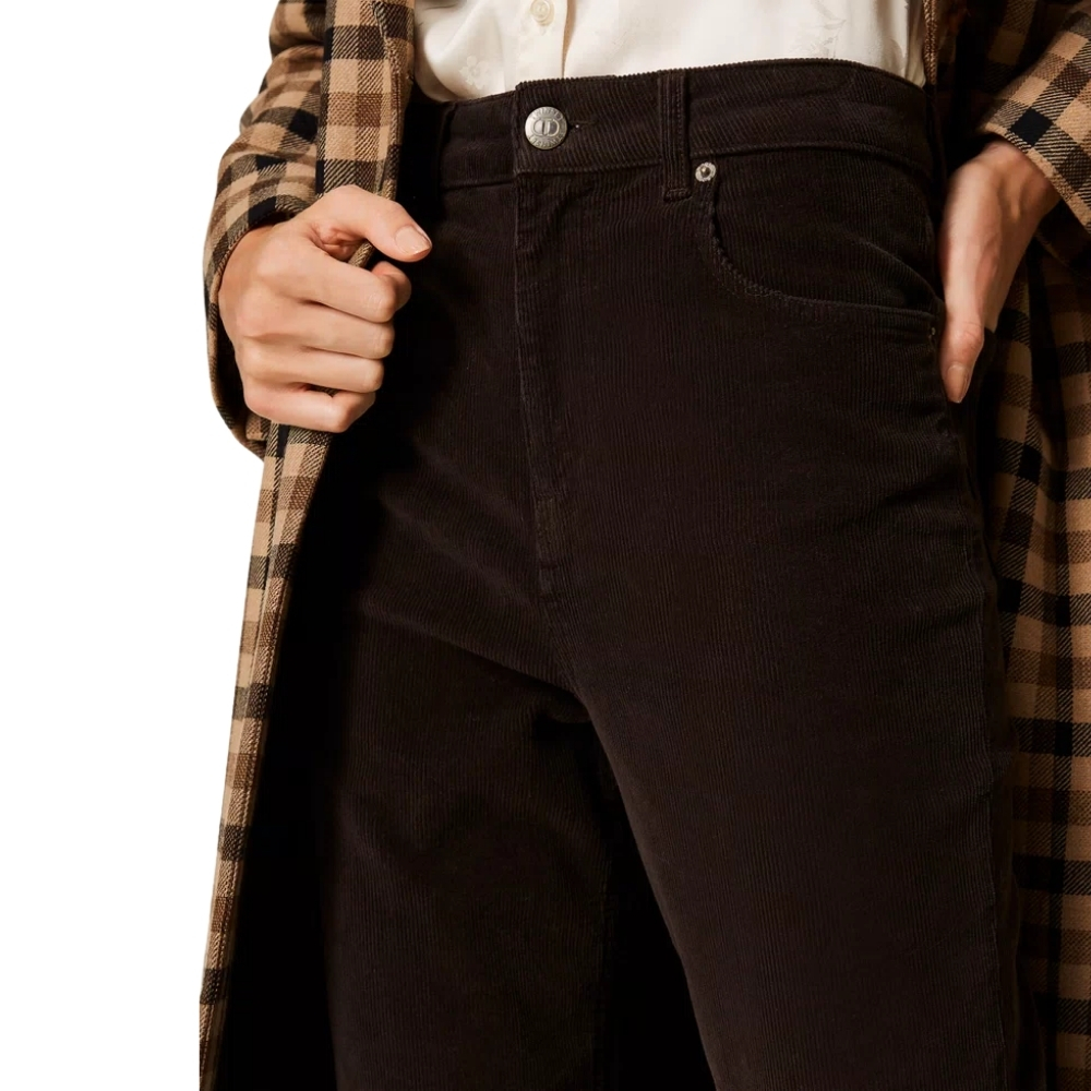 Pantalone Twinset 5 tasche in velluto