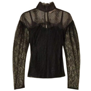 Blusa Twinset in pizzo con volant