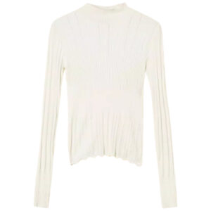 Maglia Twinset lupetto a coste con merli