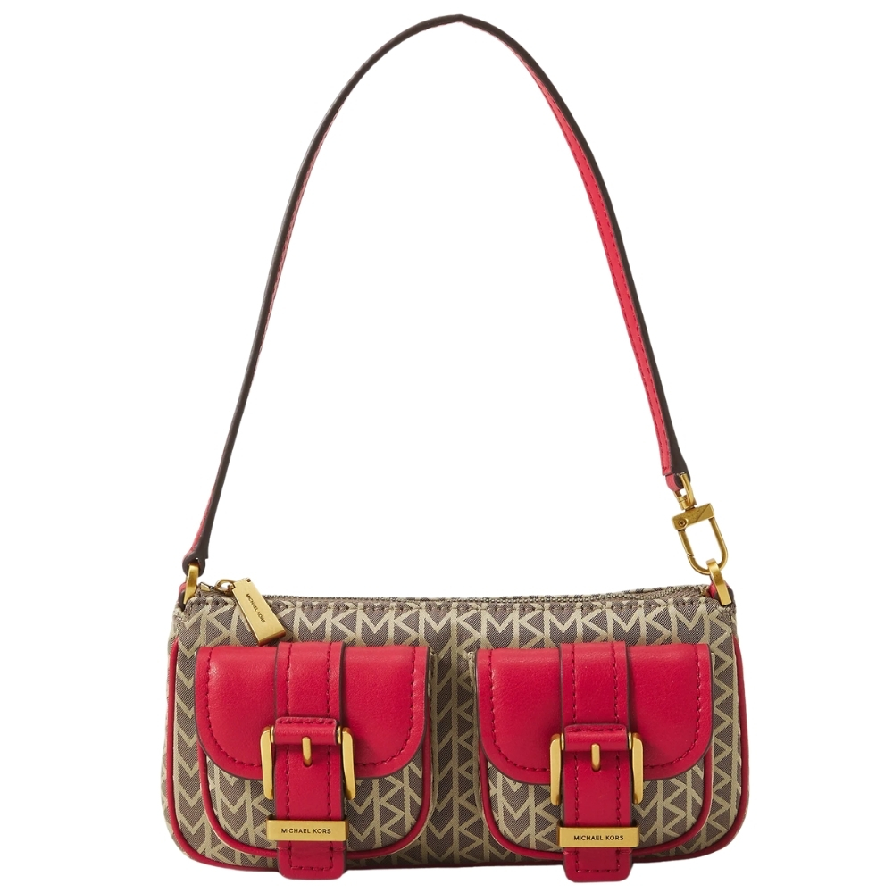 Pochette Michael Kors con logo jacquard