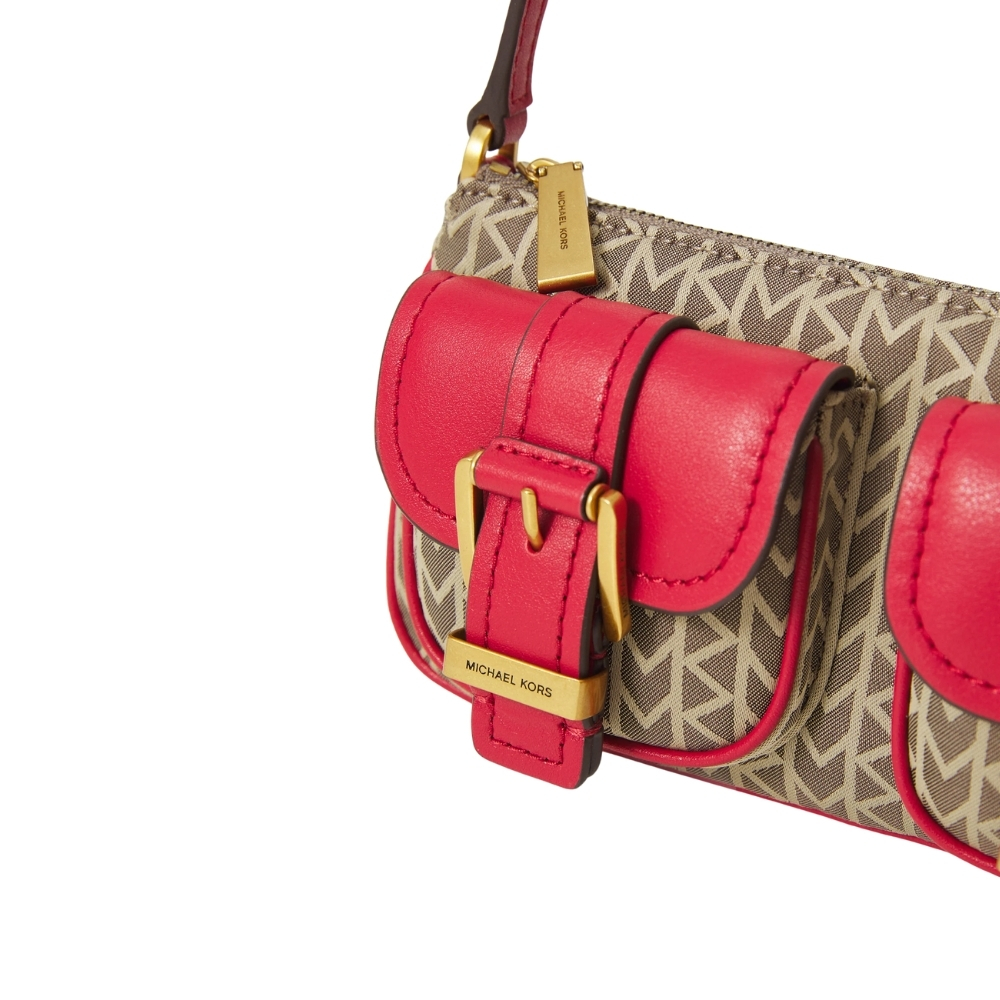 Pochette Michael Kors con logo jacquard