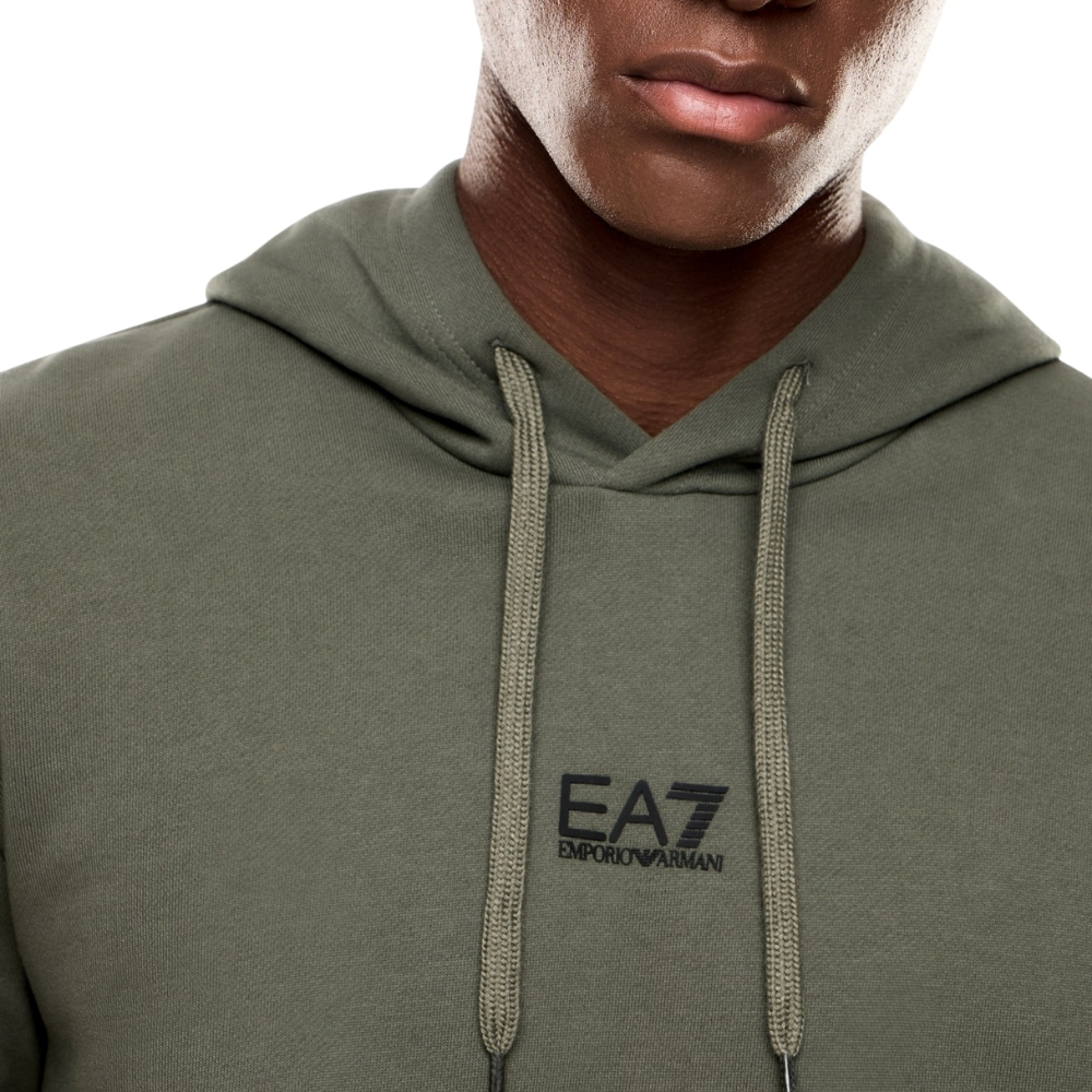 Felpa EA7 con cappuccio misto cotone