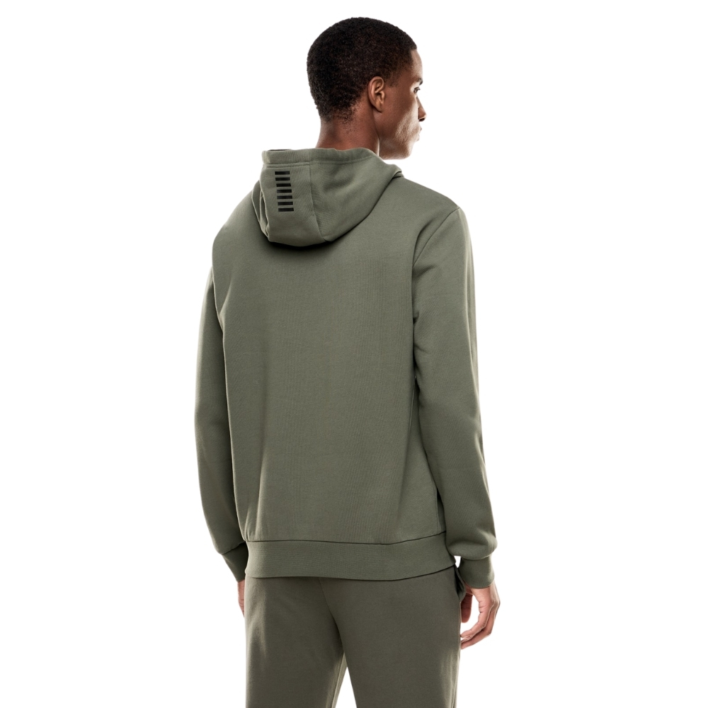 Felpa EA7 con cappuccio misto cotone