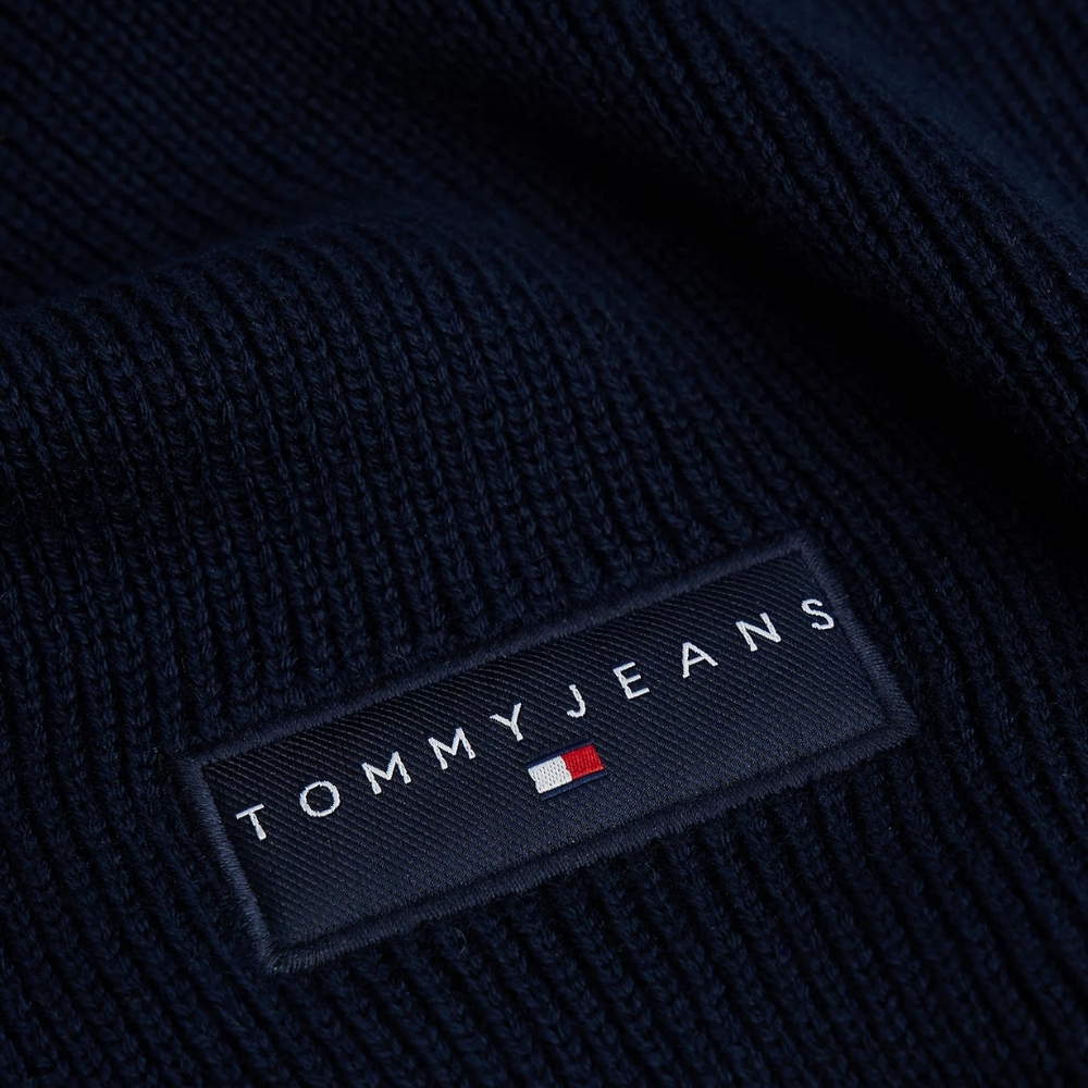 Sciarpa Tommy Jeans in maglia con logo lineare