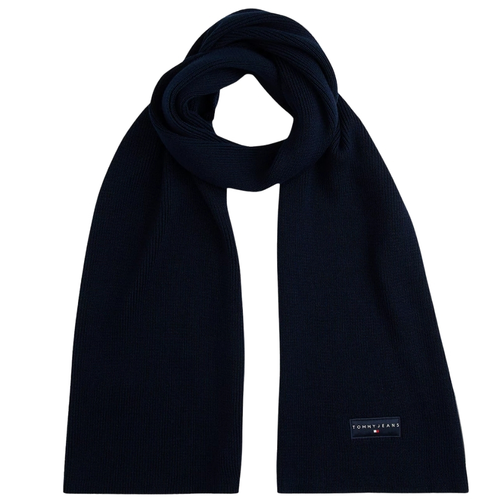 Sciarpa Tommy Jeans in maglia con logo lineare