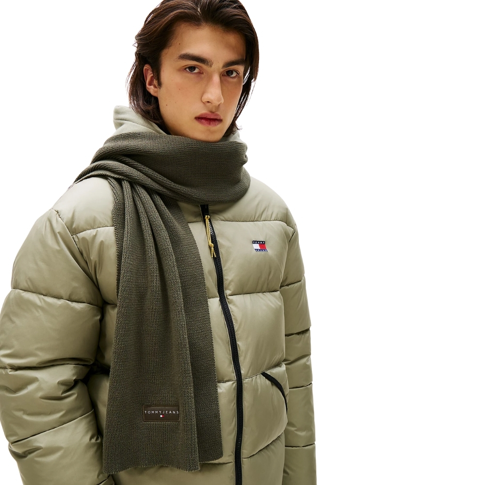 Sciarpa Tommy Jeans in maglia con logo lineare