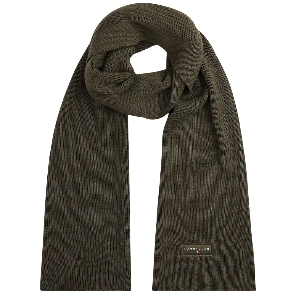 Sciarpa Tommy Jeans in maglia con logo lineare