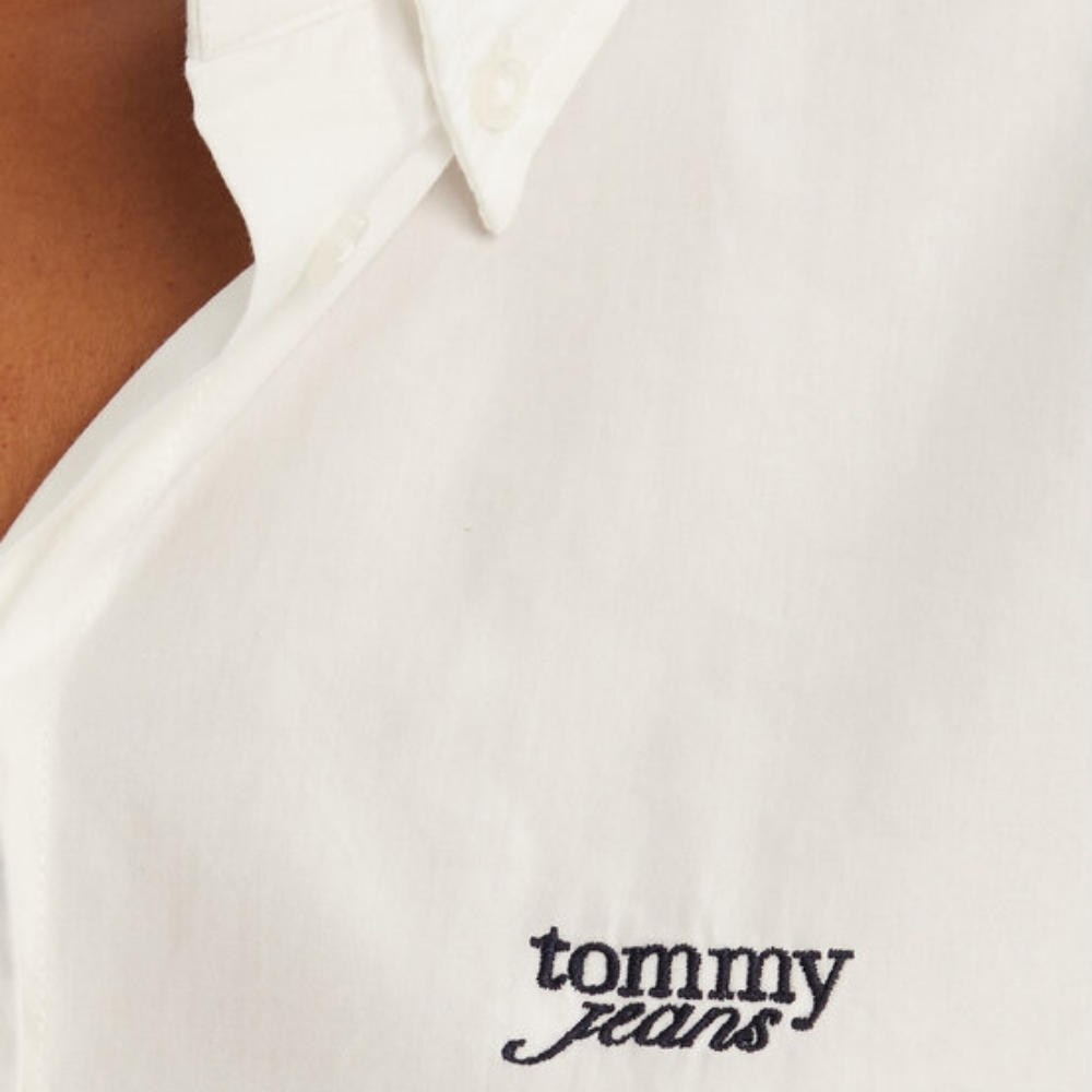 Camicia Tommy Jeans in popeline con motivo a righe