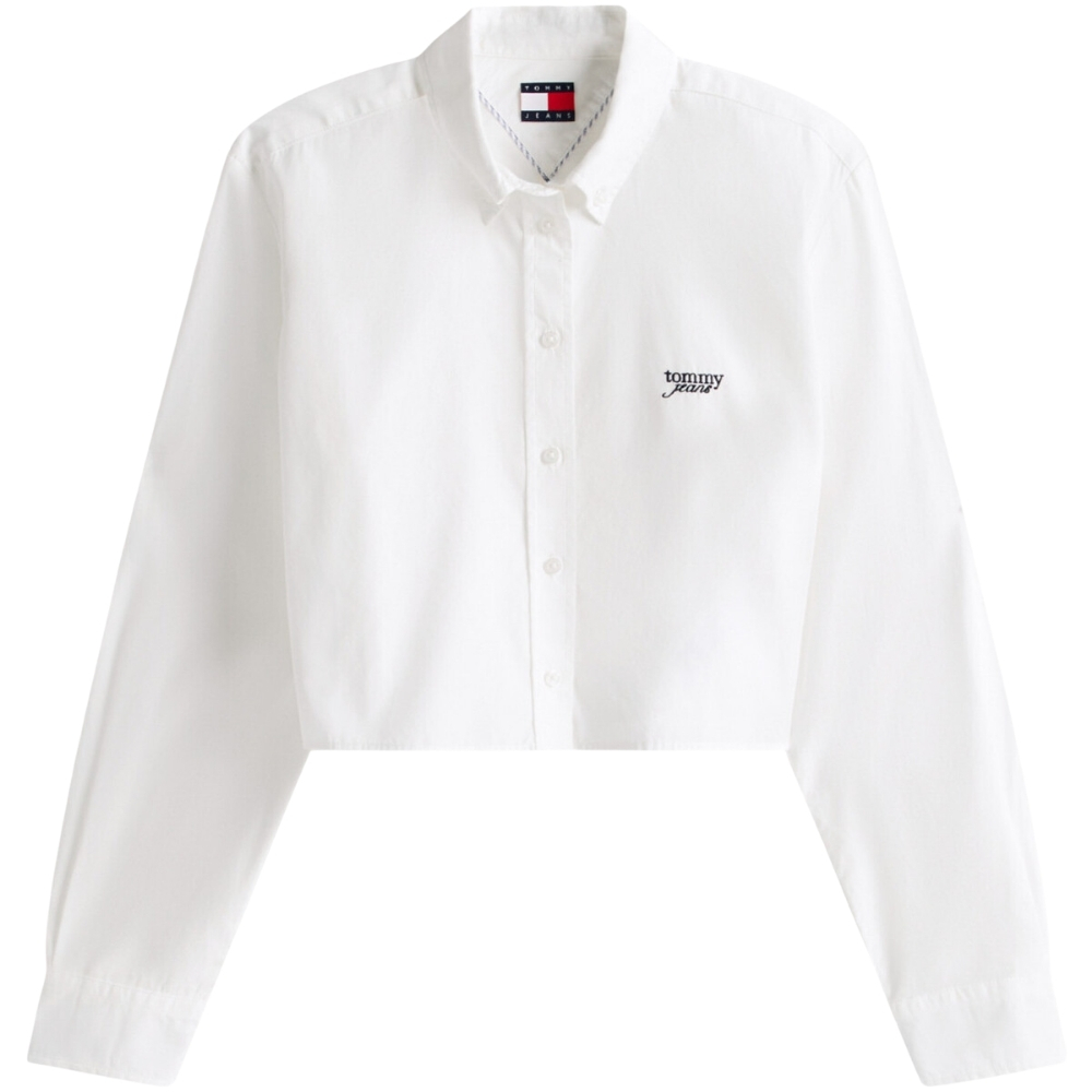 Camicia Tommy Jeans in popeline con motivo a righe