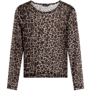 T-Shirt Tommy Jeans a rete con stampa leopardata