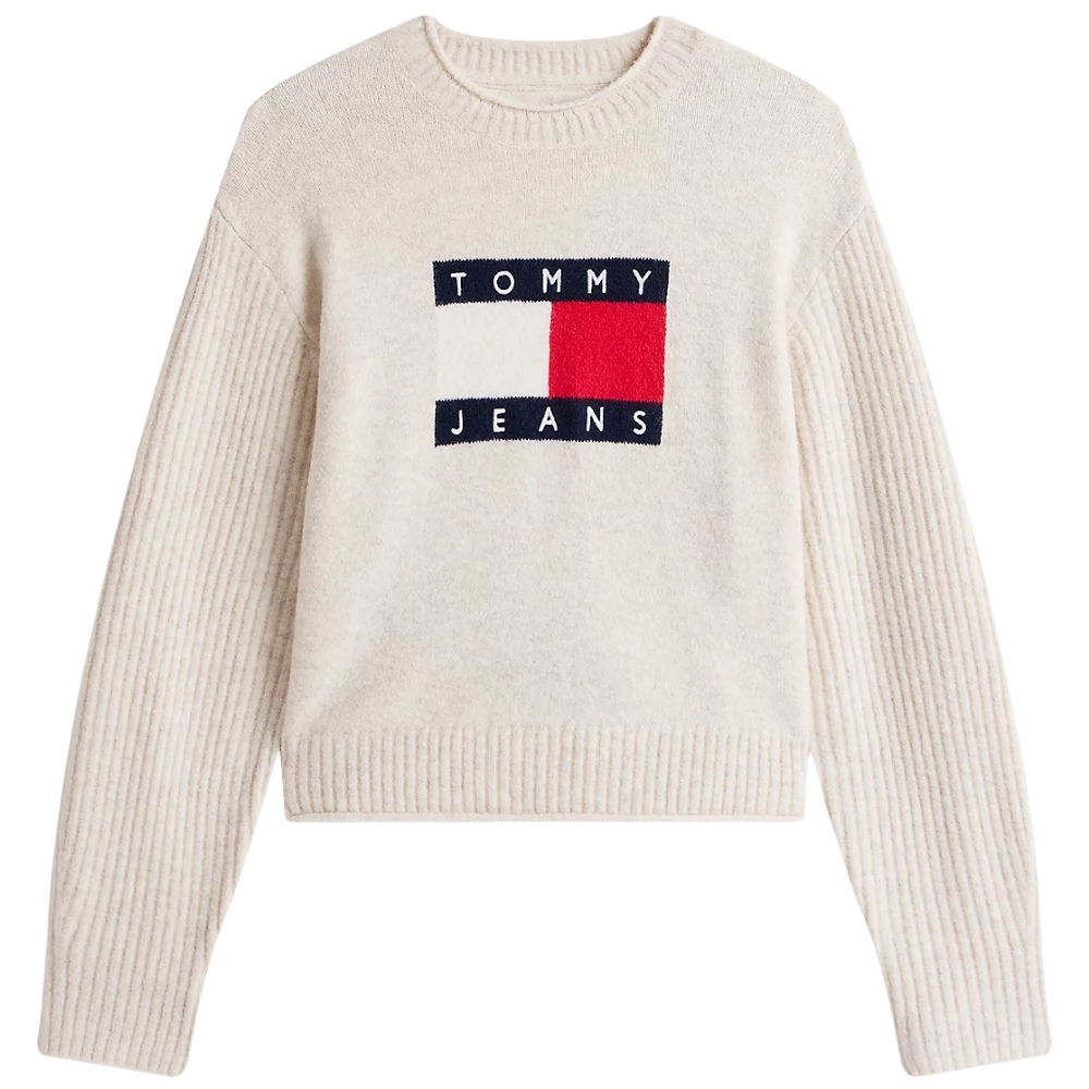 Pullover Tommy Jeans melange con logo