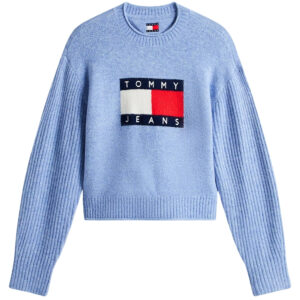 Pullover Tommy Jeans melange con logo