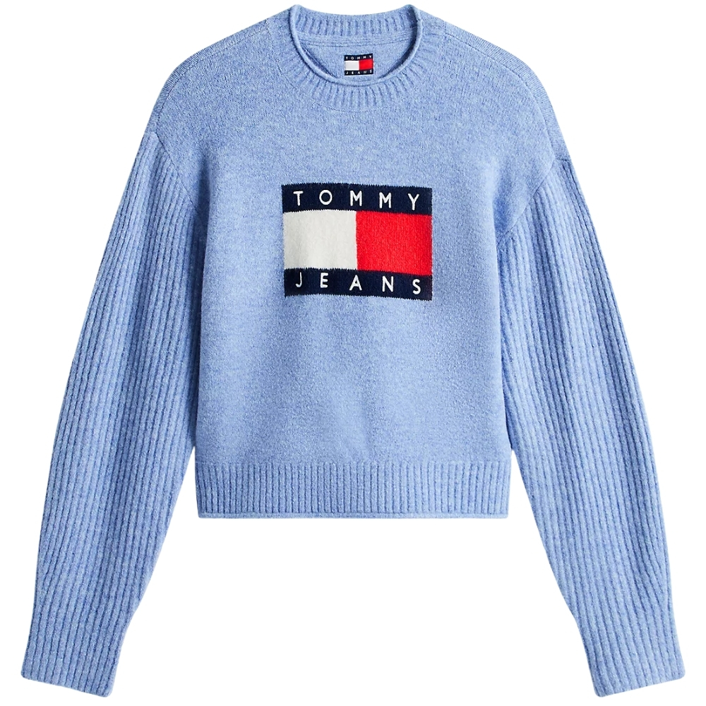 Pullover Tommy Jeans melange con logo