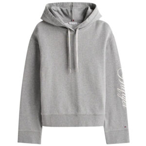 Felpa Tommy Hilfiger con cappuccio, lacci e logo ricamato