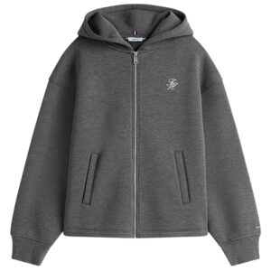 Felpa Tommy Hilfiger con cappuccio zip e logo ricamato