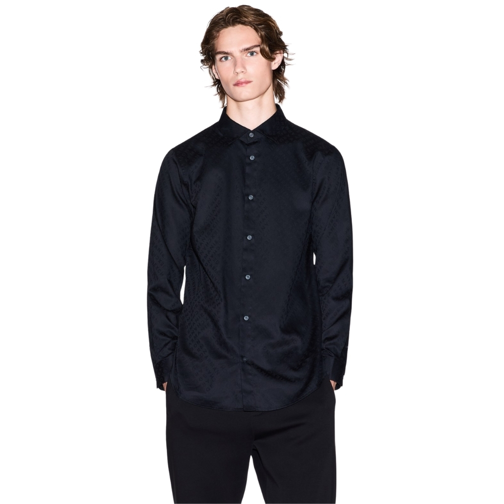 Camicia Armani Exchange logo allover
