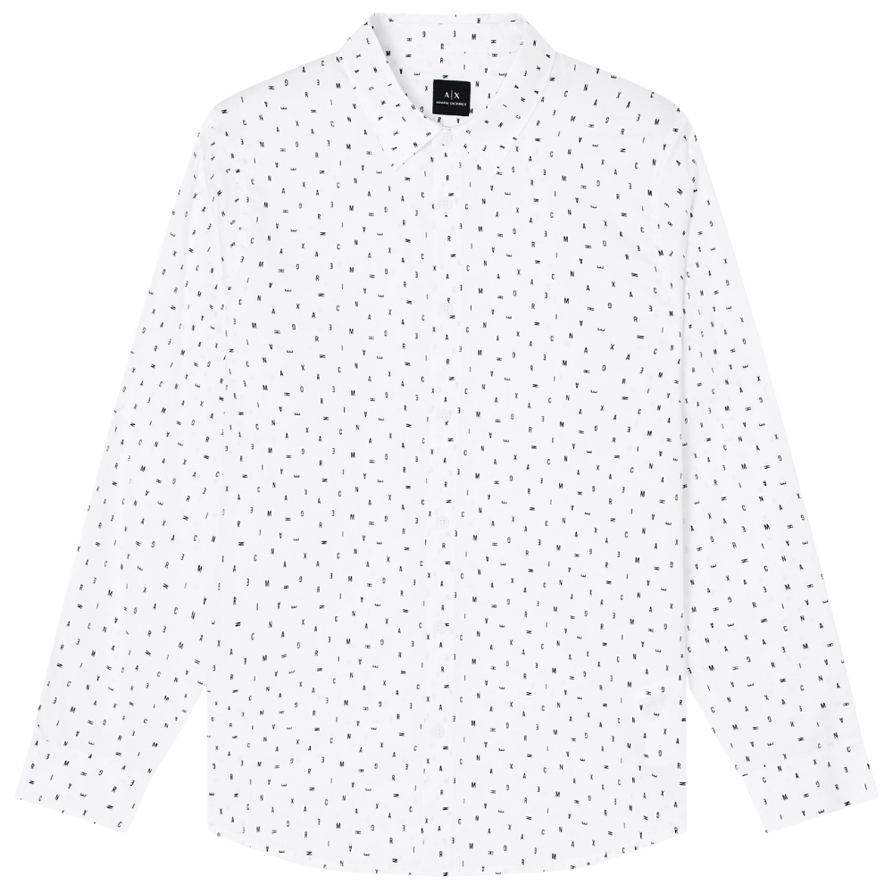 Camicia Armani Exchange logo lettering