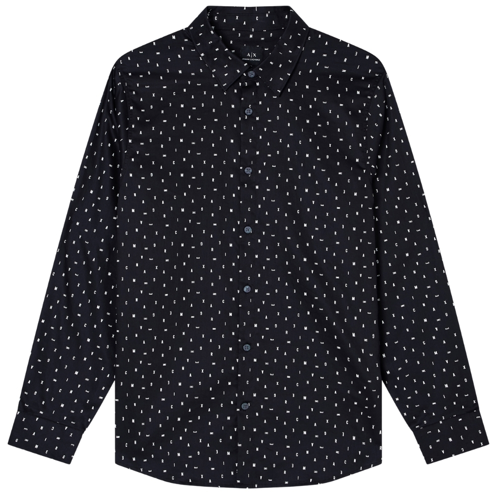 Camicia Armani Exchange logo lettering