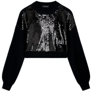 Maglia Armani Exchange cropped con paillettes