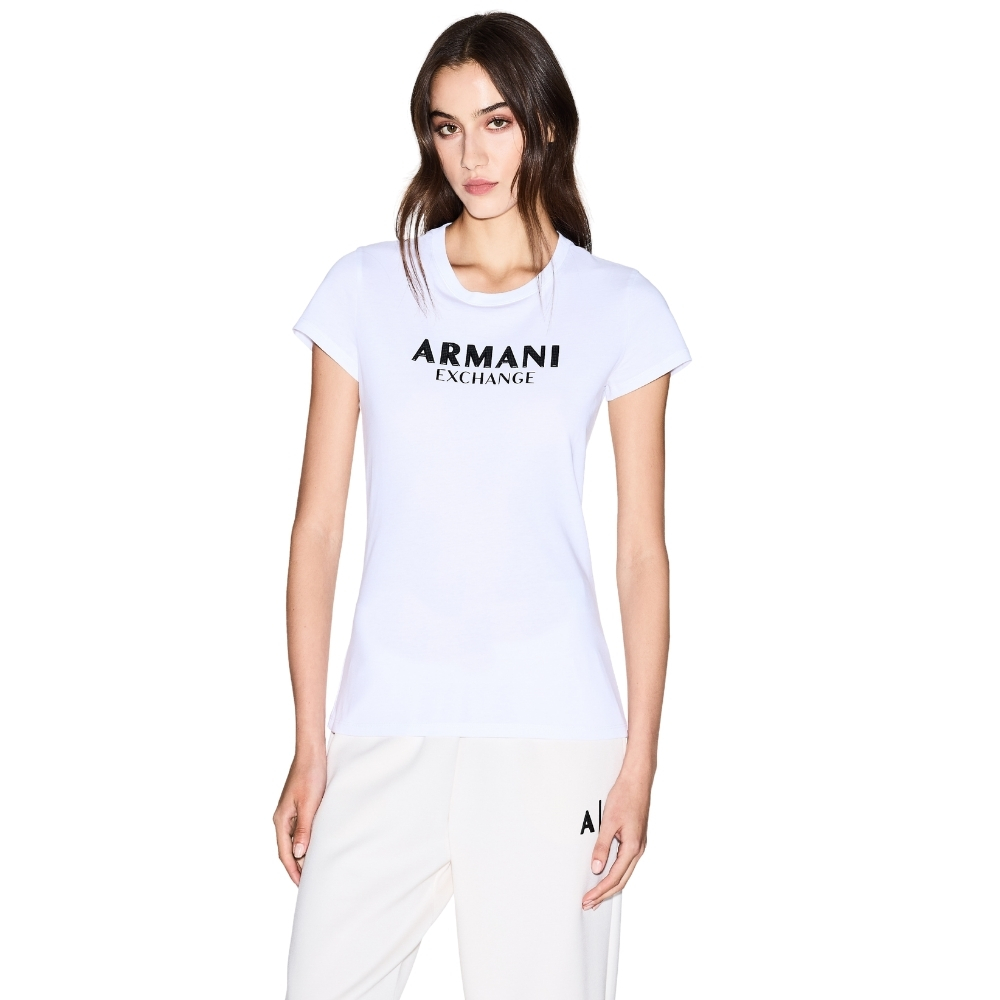 T-Shirt Armani Exchange con logo lettering
