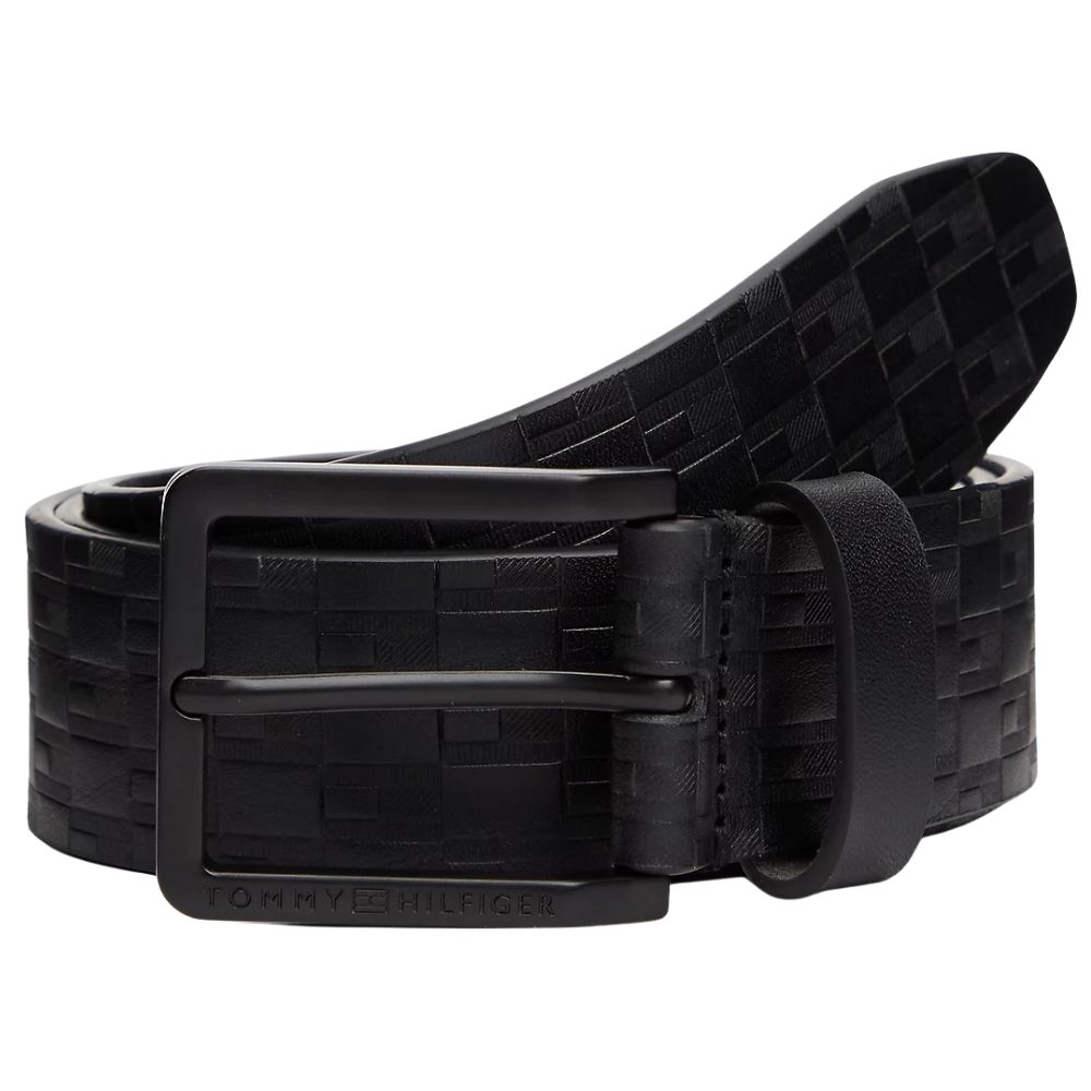 Cintura Tommy Hilfiger TH Flag in pelle