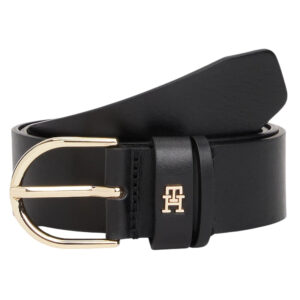 Cintura Tommy Hilfiger essential in pelle con fibbia ovale