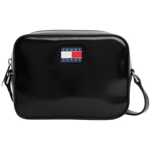 Borsa Tommy Jeans camera bag lucida con logo