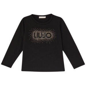 T-Shirt Liu Jo in cotone con logo e strass
