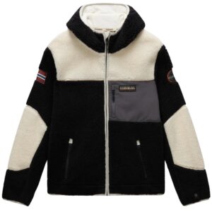 Felpa Napapijri in pile con cappuccio e zip