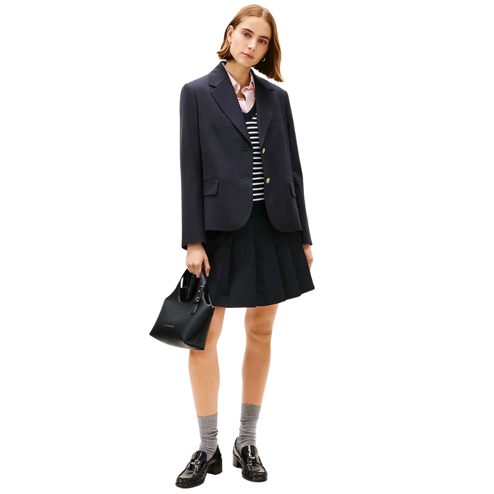 Borsa Tommy Hilfiger tote con logo metallizzato