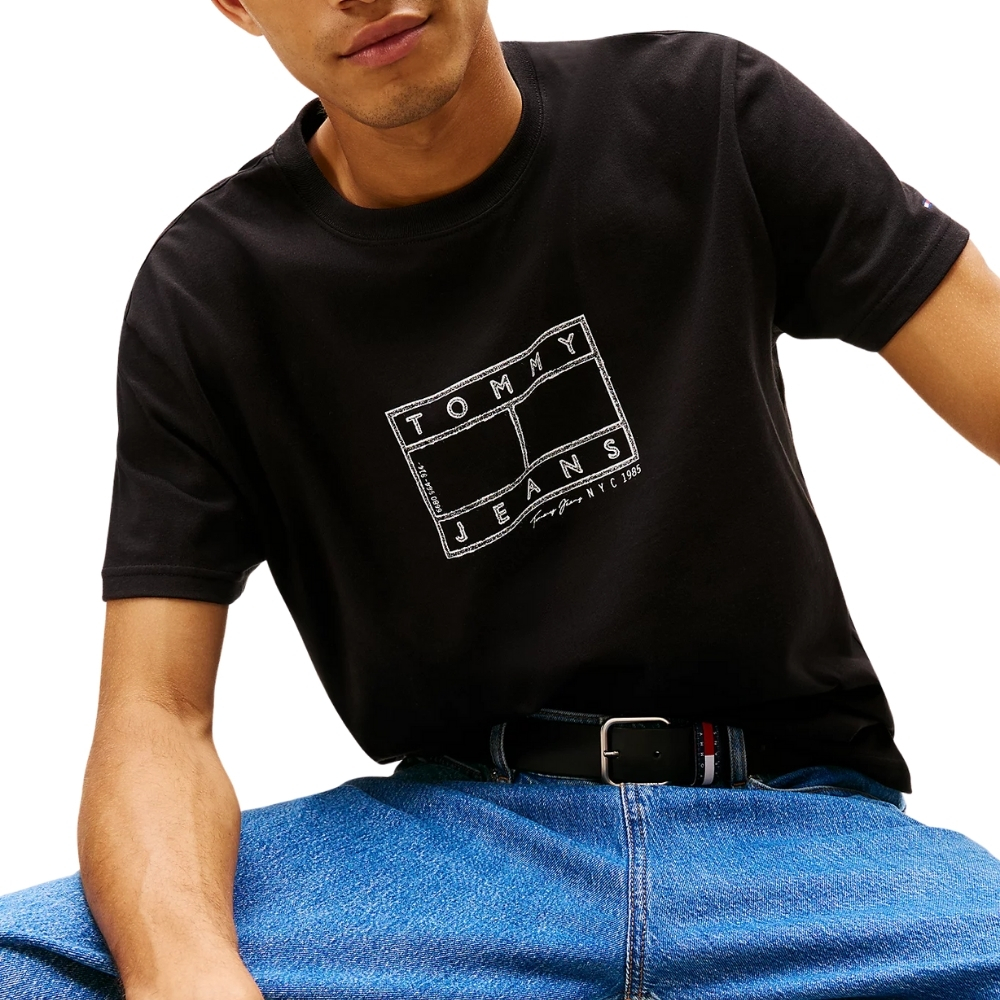 T-Shirt Tommy Jeans con logo a timbro