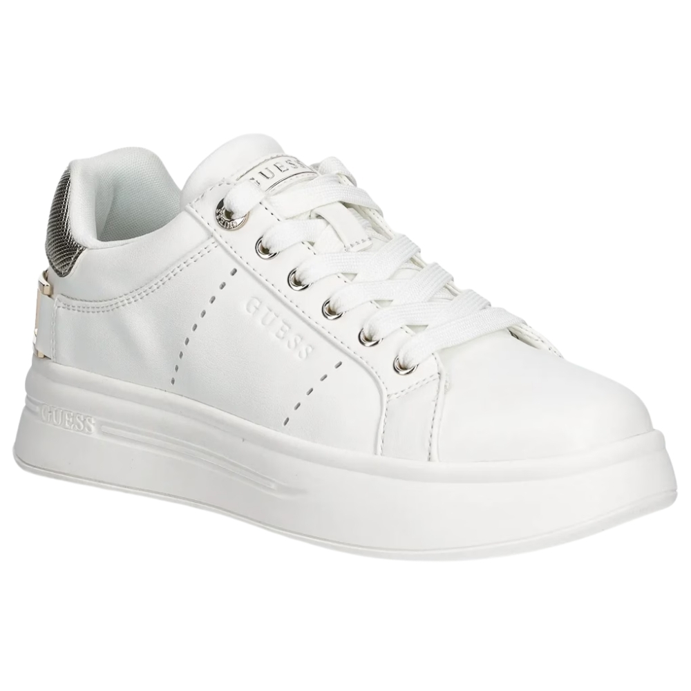 Sneakers Guess in ecopelle Wesli con dettaglio posteriore