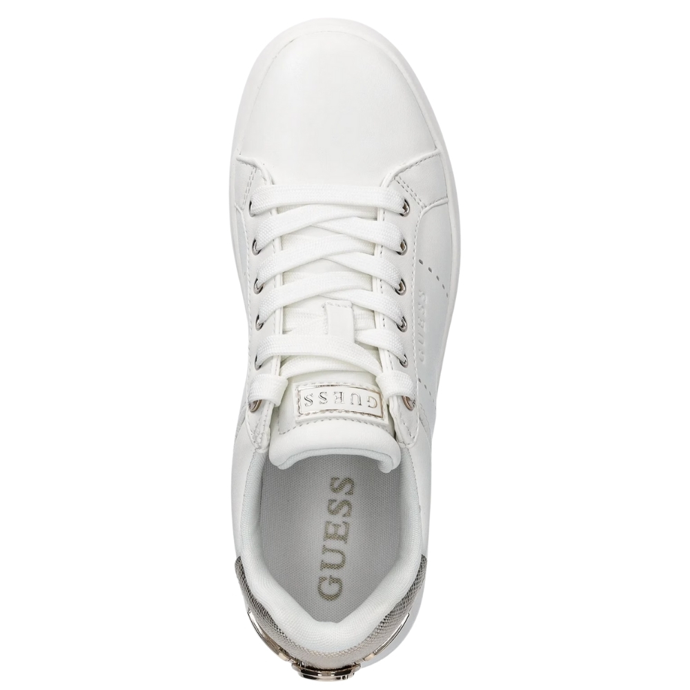 Sneakers Guess in ecopelle Wesli con dettaglio posteriore