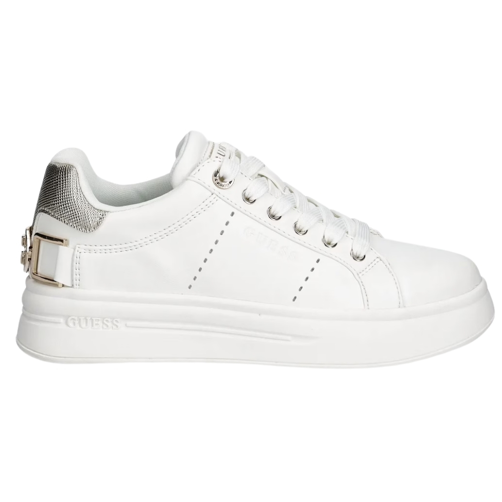 Sneakers Guess in ecopelle Wesli con dettaglio posteriore