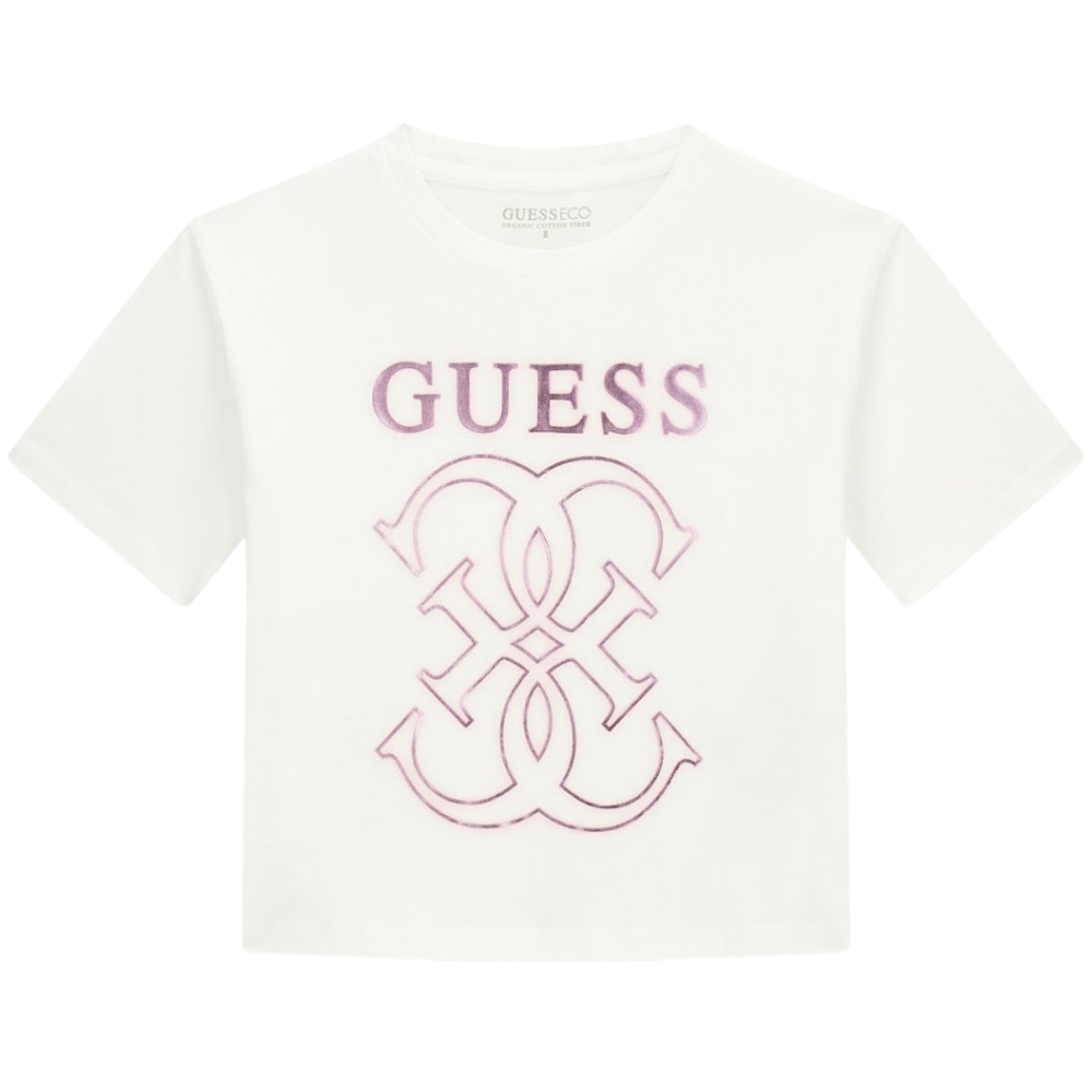 T-shirt Guess cropped logo