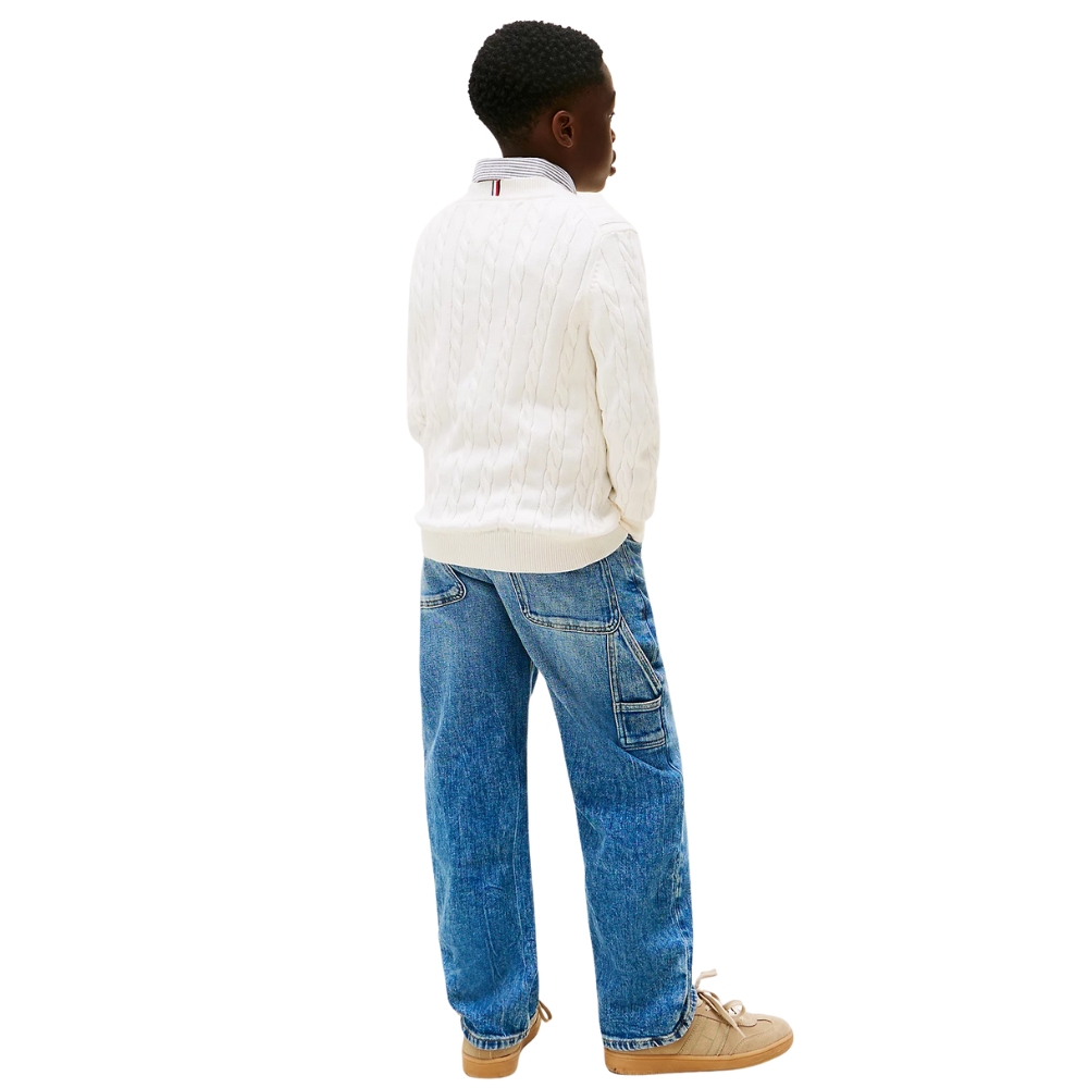 Pullover Tommy Hilfiger in maglia intrecciata con logo