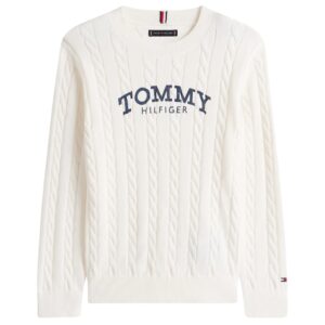 Pullover Tommy Hilfiger in maglia intrecciata con logo