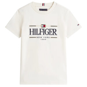 T-Shirt Tommy Hilfiger in maglia interlock con logo ricamato
