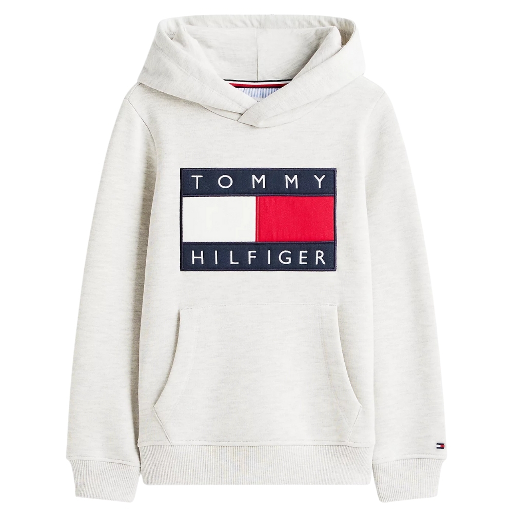 Felpa Tommy Hilfiger con cappuccio e distintivo