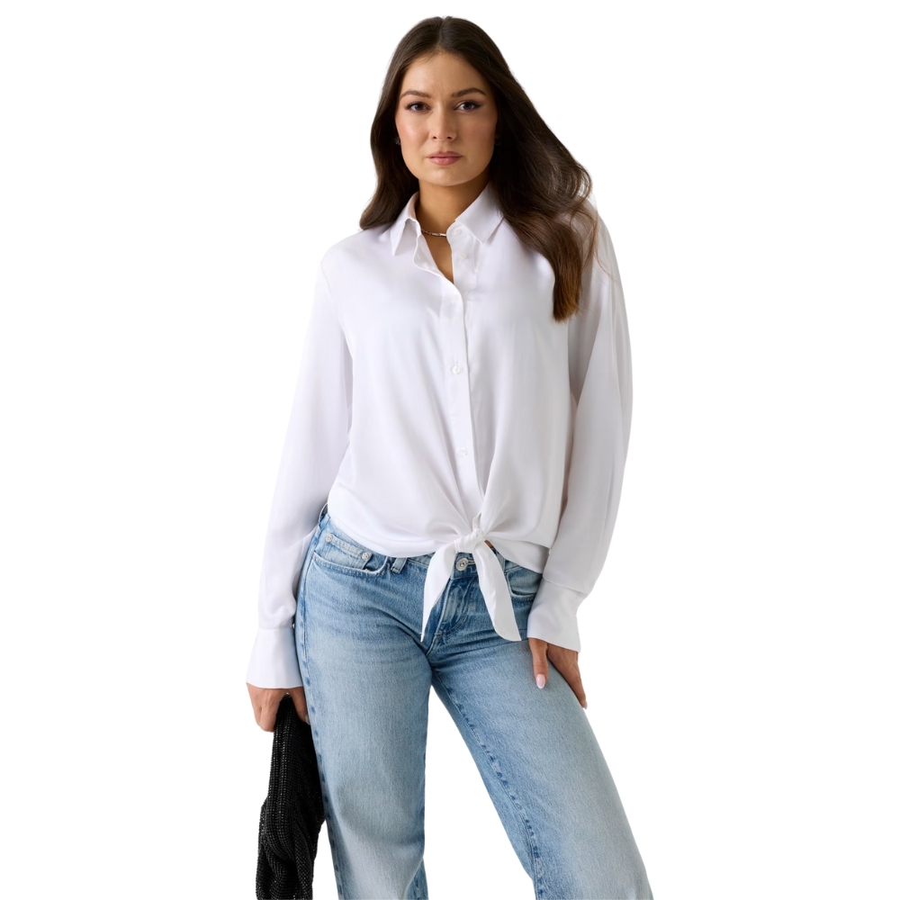 Camicia Guess in raso con fiocco